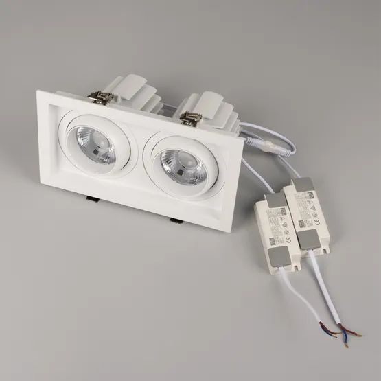 Фото #3 товара Светильник MS-VORTEX-BUILT-S250x140-2x30W Day4000 (WH-WH, 30 deg, 230V) (Arlight, IP20 Металл, 5 лет)