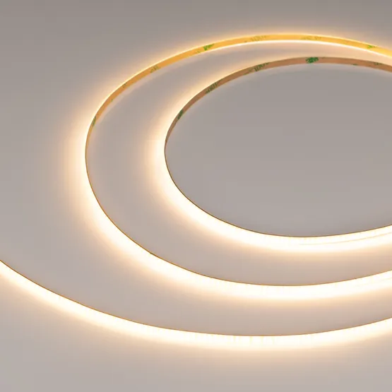 Фото #1 товара Светодиодная лента COB-X420-4mm 24V Warm2700 (10 W/m, IP20, CSP, 5m) (Arlight, узкая)