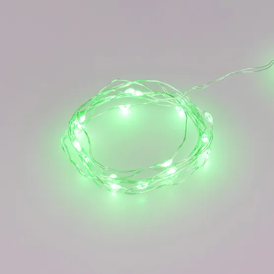 Фото товара Светодиодная гирлянда ARD-DEW-HOME-2000-CLEAR-20LED-STD Green (1.5V, Battery Pack, Cork) (Ardecoled, IP20)