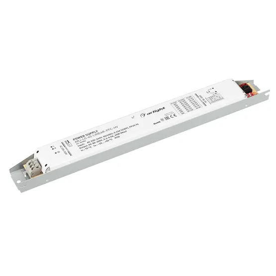 Фото товара Блок питания ARJ-LG-60-LINEAR-PFC-HV (60W, 80-300V, 0.2-0.5A) (Arlight, IP20 Металл, 5 лет)