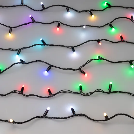 Фото #5 товара Светодиодная гирлянда ARD-STRING-CLASSIC-10000-BLACK-100LED-MILK-SYNC RGB (230V, 6.5W) (Ardecoled, IP65)