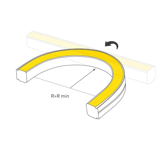 Фото #2 товара Светодиодная лента герметичная WAVE-SIDE-DOUBLE-A120-16x15mm 24V White6000 (15 W/m, IP67, 5m, wire x1) (Arlight, Вывод боковой, 5 лет)