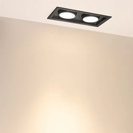 Фото #5 товара Светильник MS-VORTEX-BUILT-S250x140-2x30W Warm3000 (BK-BK, 30 deg, 230V) (Arlight, IP20 Металл, 5 лет)