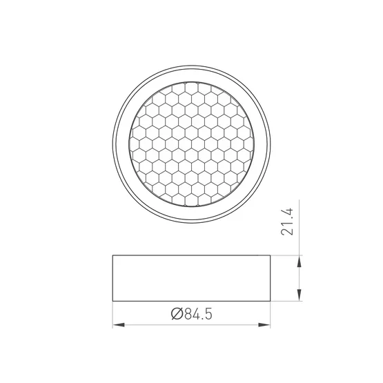 Фото #3 товара Фильтр сетчатый с посадочным кольцом LGD-HONEYCOMB-RING-R85 (WH) (Arlight, Металл)