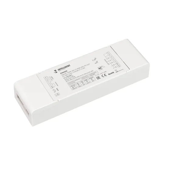 Фото товара INTELLIGENT ARLIGHT Диммер SMART-PWM-105-72-RGB-MIX-PD-SUF (12-48V, 5x6A, TUYA Wi-Fi, 2.4G) (IARL, IP20 Пластик, 5 лет)