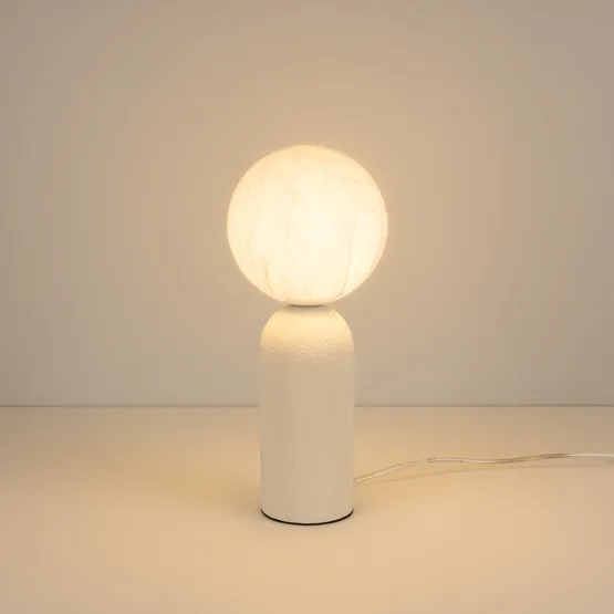 Фото #2 товара Светильник SP-SILKA-TAB-R150-6W Warm2700 (WH, 330 deg, 230V, TOUCH-DIM) (Arlight, IP20, Натуральный шелк, 3 года)