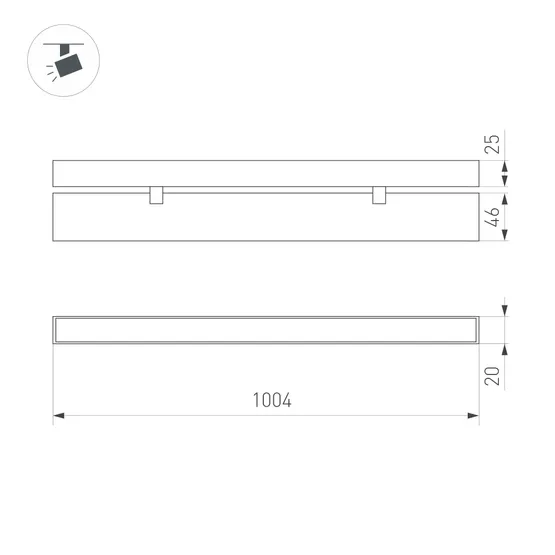 Фото #5 товара Светильник MAG-FLAT-FOLD-25-S1004-30W Warm3000 (BK, 100 deg, 24V) (Arlight, IP20 Металл, 3 года)