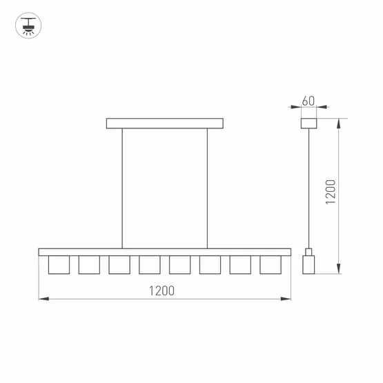 Фото #7 товара Светильник SP-LEGACY-S1200x60-8x6W Warm3000 (WH, 34 deg) (Arlight, IP20 Металл, 3 года)