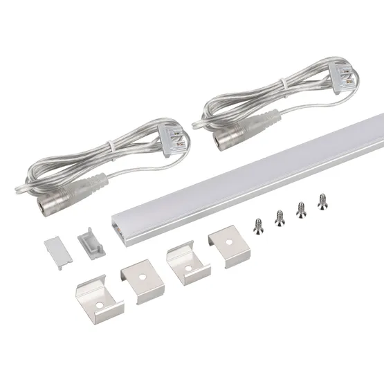 Фото #1 товара Набор для светодиодной подсветки ARL-KIT-SLIM-FC 24V Day4000 (14 W/m, IP20, 2m) (Arlight, Алюминий+пластик)